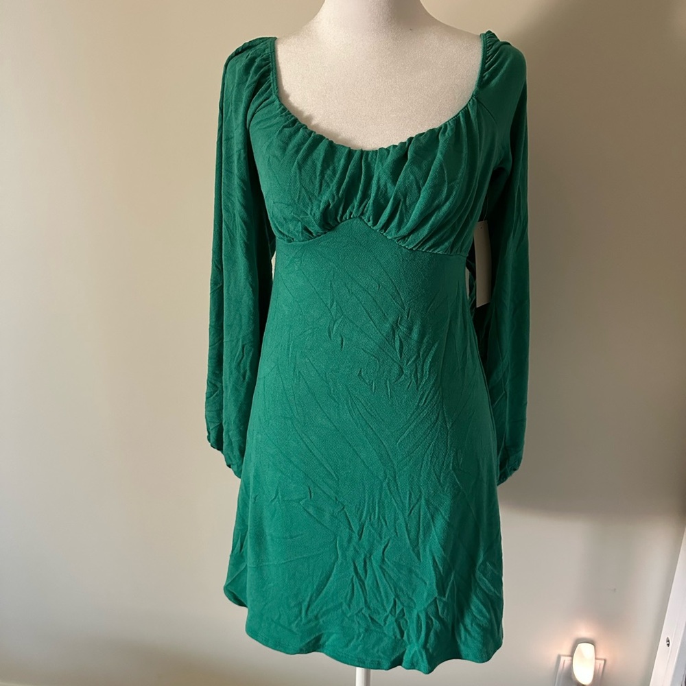 GAZE Teal Long Sleeve Dress